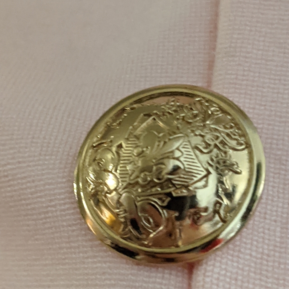 Bardot Off The Shoulder Pink Top Button Accents Princess Seam - Picture 3 of 9